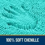 Buganda Bathroom Rugs 30x20, Quick Dry Machine Washable Chenille Bath Mats with Rubber Backing, Grey - Image 92