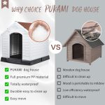 Waleaf Plastic Dog House Outdoor Indoor for Small Medium Larige Dogs,Waterproof Dog Houses with Elevated Floor and Air Vents,Durable Ventilate & Easy Clean and Assemble - Image 32