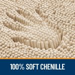 Buganda Bathroom Rugs 30x20, Quick Dry Machine Washable Chenille Bath Mats with Rubber Backing, Grey - Image 84