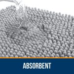Buganda Bathroom Rugs 30x20, Quick Dry Machine Washable Chenille Bath Mats with Rubber Backing, Grey - Image 70