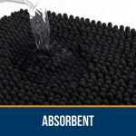 Buganda Bathroom Rugs 30x20, Quick Dry Machine Washable Chenille Bath Mats with Rubber Backing, Grey - Image 54