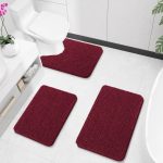 Buganda Bathroom Rugs 30x20, Quick Dry Machine Washable Chenille Bath Mats with Rubber Backing, Grey - Image 59